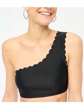 J Crew Swim M Bikini Top Black